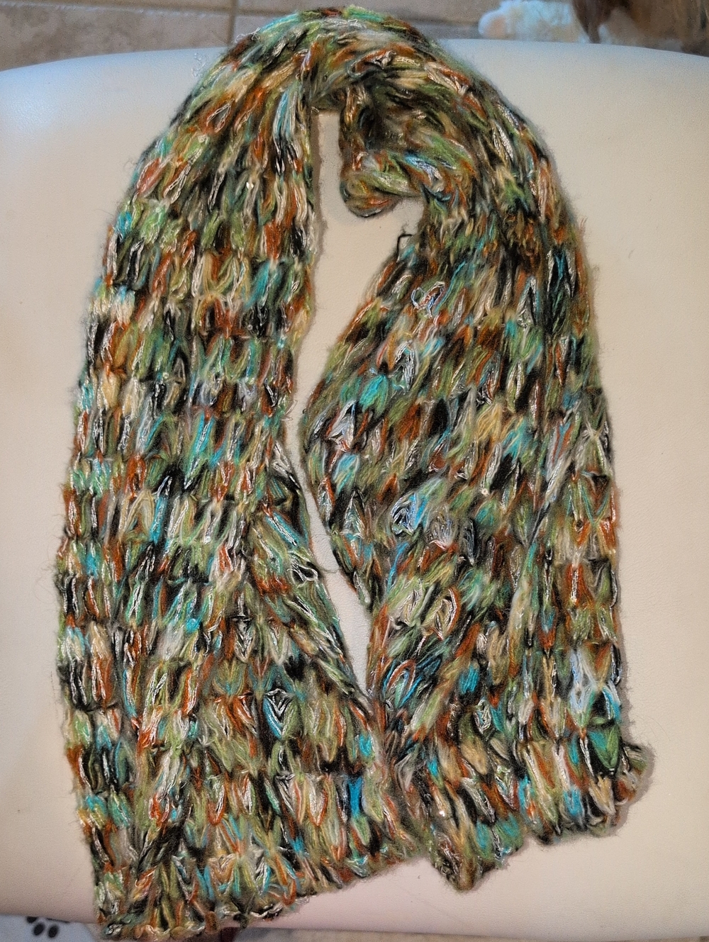 Multicolor Textured Knit Women’s Infinity Scarf